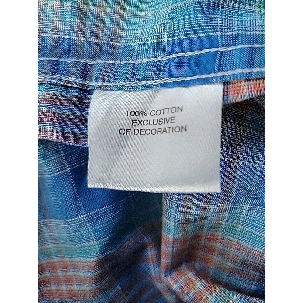 TAILORBRYD 1930 Collection Plaid Cotton Short Sleeve Shirt | XXL - Picture 10 of 13